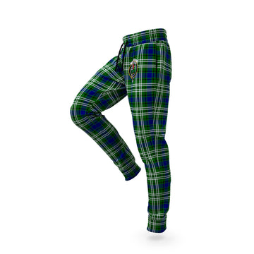 Learmonth Tartan Joggers Pants with Family Crest