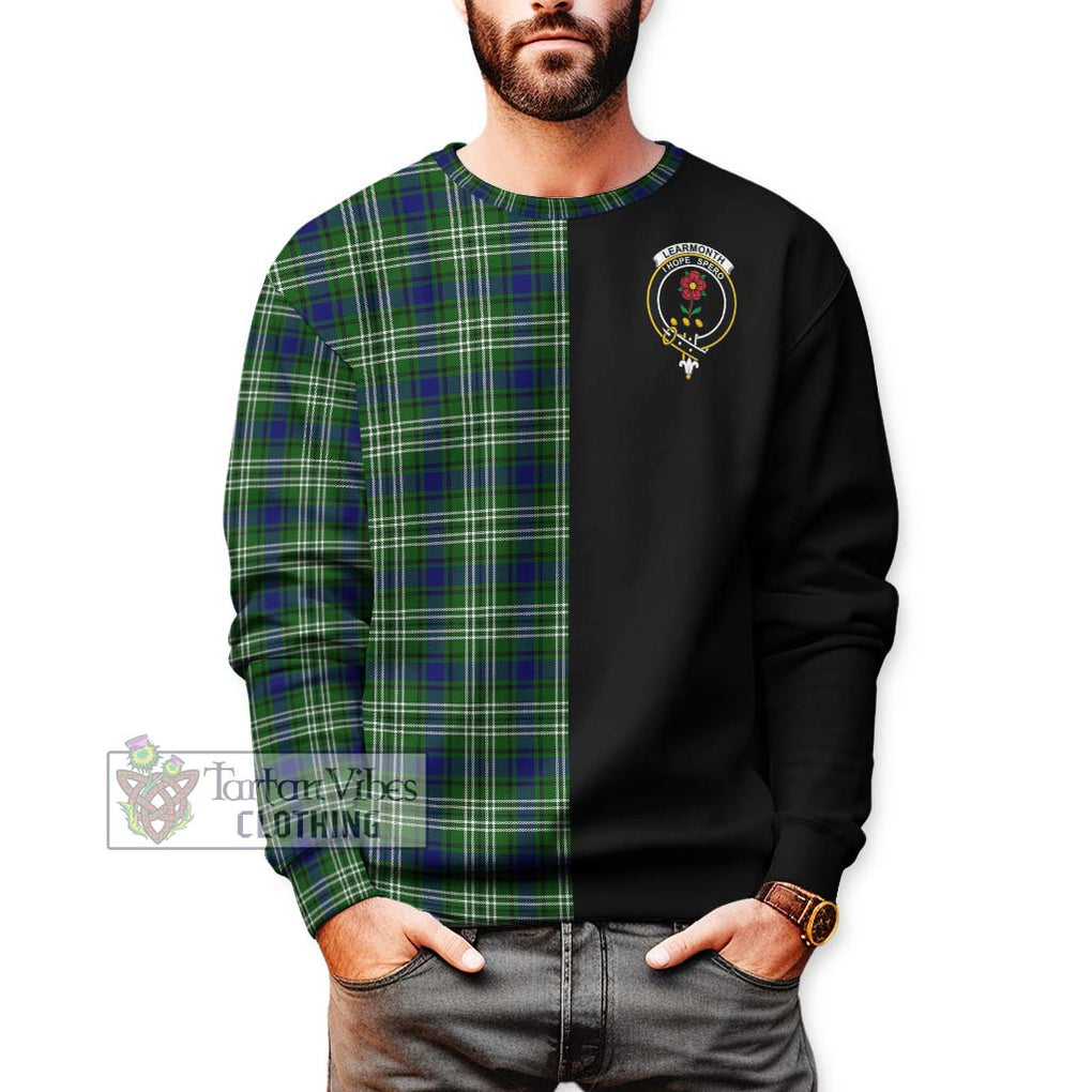 Learmonth Tartan Sweatshirt with Family Crest and Half Of Me Style Unisex - Tartanvibesclothing Shop