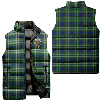 Learmonth Tartan Sleeveless Puffer Jacket with Family Crest