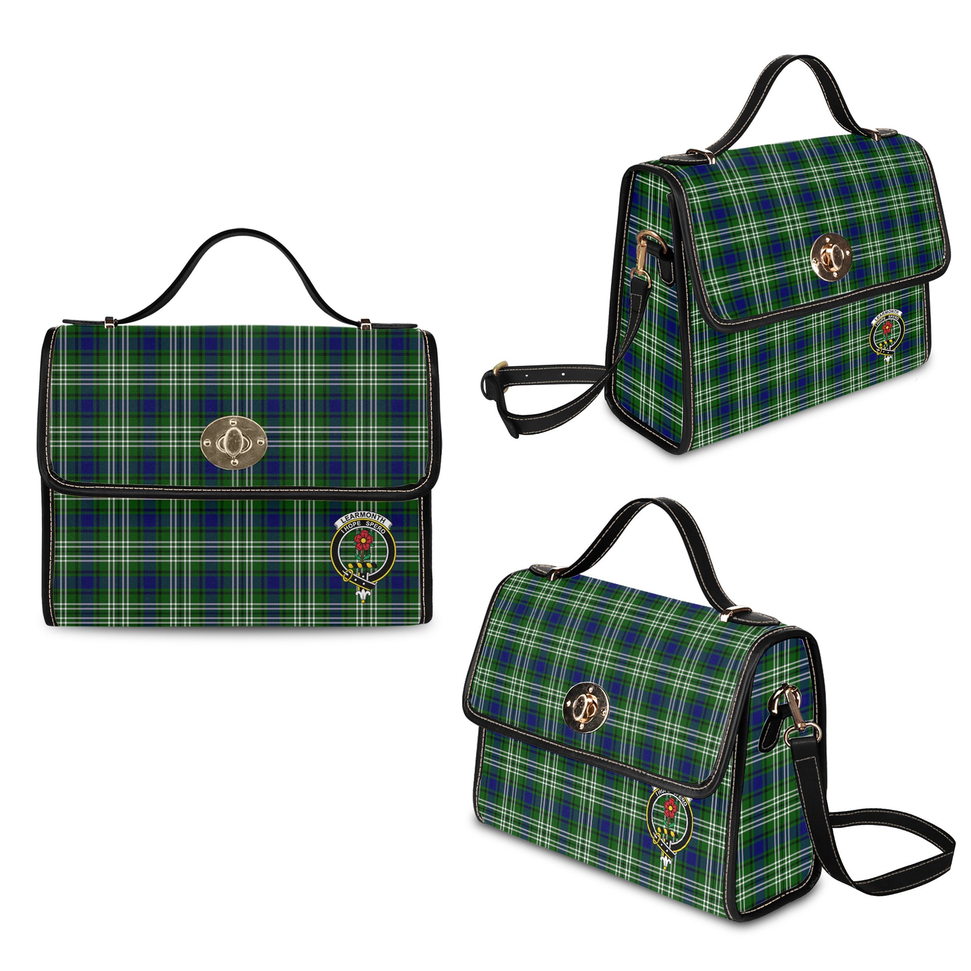 learmonth-tartan-leather-strap-waterproof-canvas-bag-with-family-crest