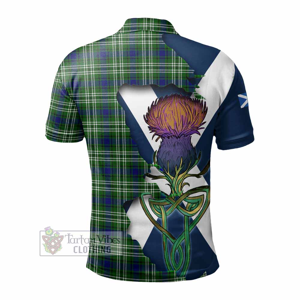 Tartan Vibes Clothing Learmonth Tartan Family Crest Polo Shirt Scottish Thistle Celtic Inspired