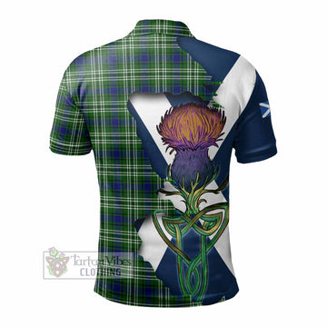 Learmonth Tartan Family Crest Polo Shirt Scottish Thistle Celtic Inspired