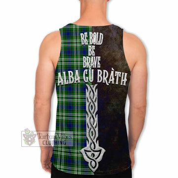 Learmonth Tartan Family Crest Men's Tank Top Alba Gu Brath Be Brave Lion Ancient Style