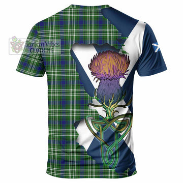 Tartan Vibes Clothing Learmonth Tartan Family Crest T-Shirt Scottish Thistle Celtic Inspired