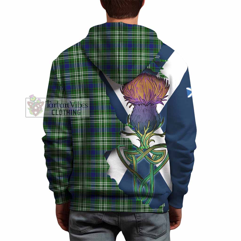 Tartan Vibes Clothing Learmonth Tartan Family Crest Hoodie Scottish Thistle Celtic Inspired
