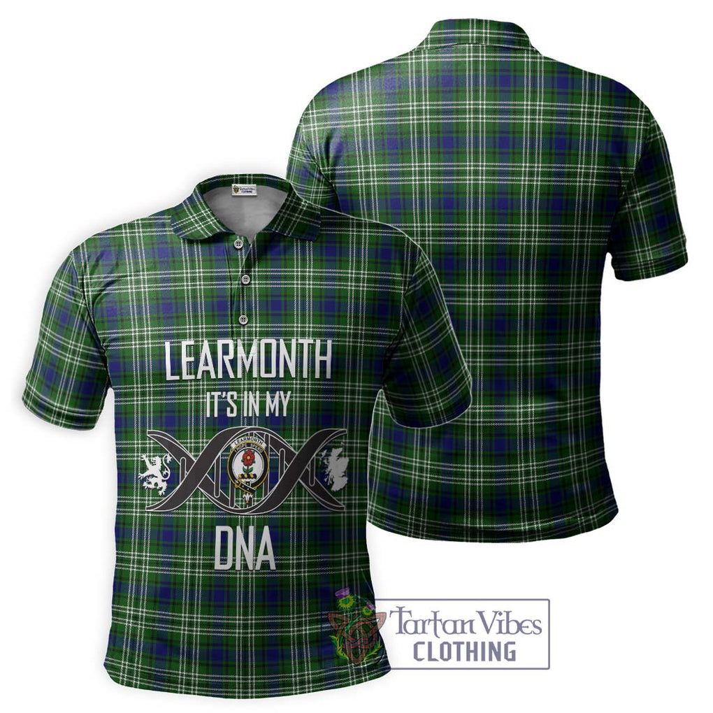 Learmonth Tartan Polo Shirt with Family Crest DNA In Me Style - Tartanvibesclothing Shop