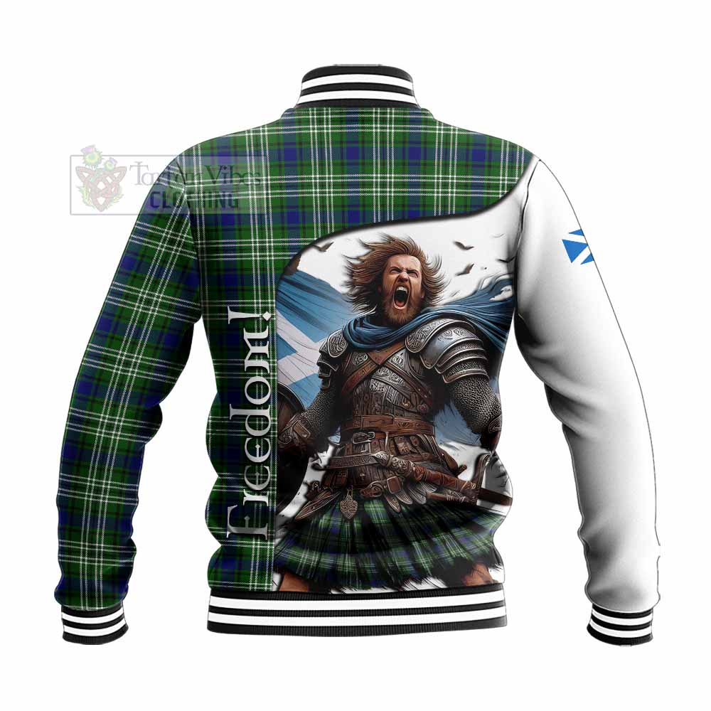 Tartan Vibes Clothing Learmonth Crest Tartan Baseball Jacket Inspired by the Freedom of Scottish Warrior