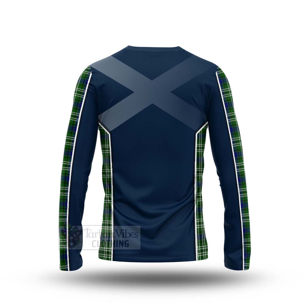Tartan Vibes Clothing Learmonth Tartan Long Sleeve T-Shirt with Family Crest and Scottish Thistle Vibes Sport Style