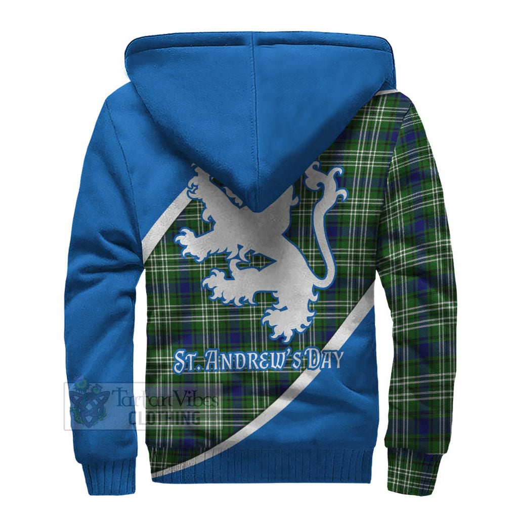 Tartan Vibes Clothing Learmonth Family Crest Tartan Sherpa Hoodie Celebrate Saint Andrew's Day in Style