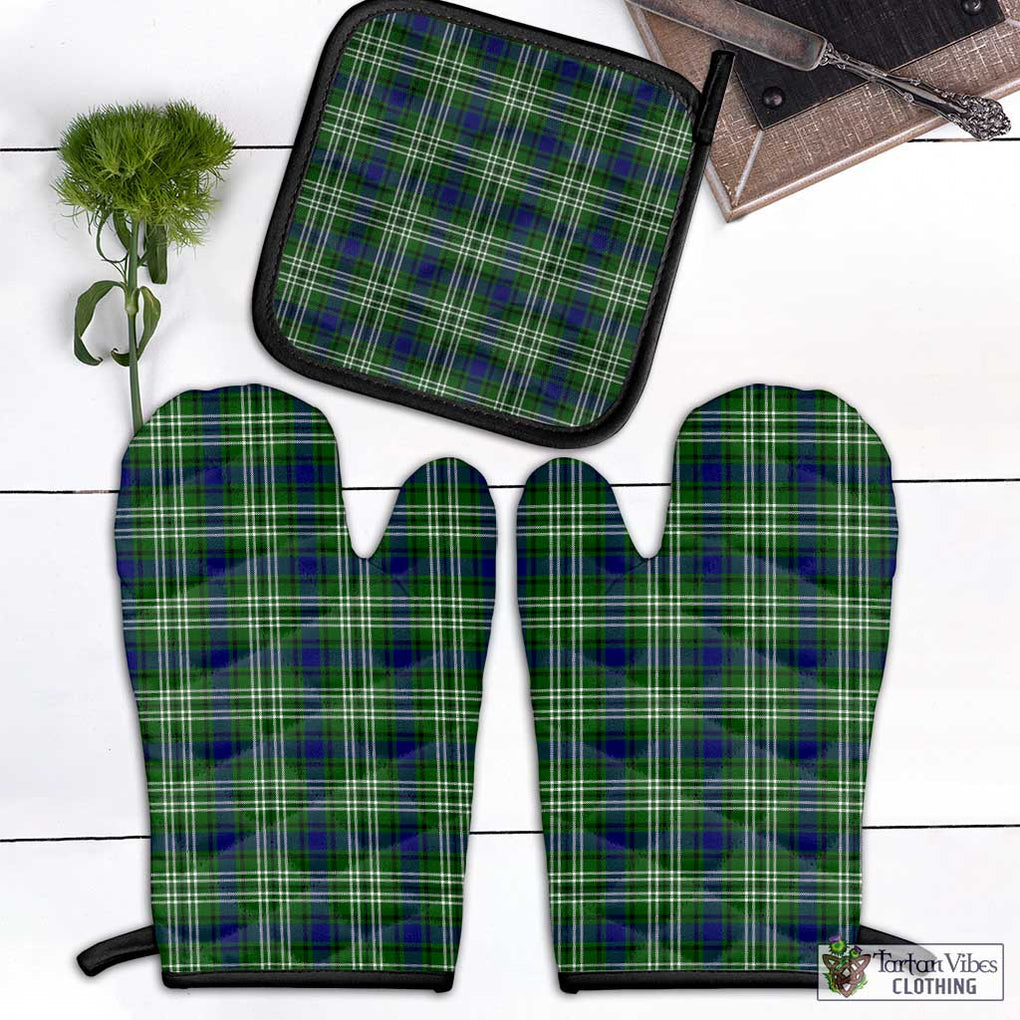 Learmonth Tartan Combo Oven Mitt & Pot-Holder Combo 1 Oven Mitt & 1 Pot-Holder Black - Tartan Vibes Clothing