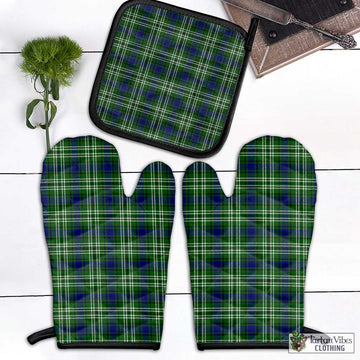 Learmonth Tartan Combo Oven Mitt & Pot-Holder Combo 1 Oven Mitt & 1 Pot-Holder Black - Tartan Vibes Clothing