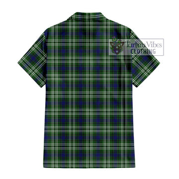 Learmonth Tartan Short Sleeve Button Shirt with Family Crest DNA In Me Style - Tartanvibesclothing Shop