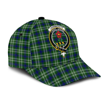 Learmonth Tartan Classic Cap with Family Crest
