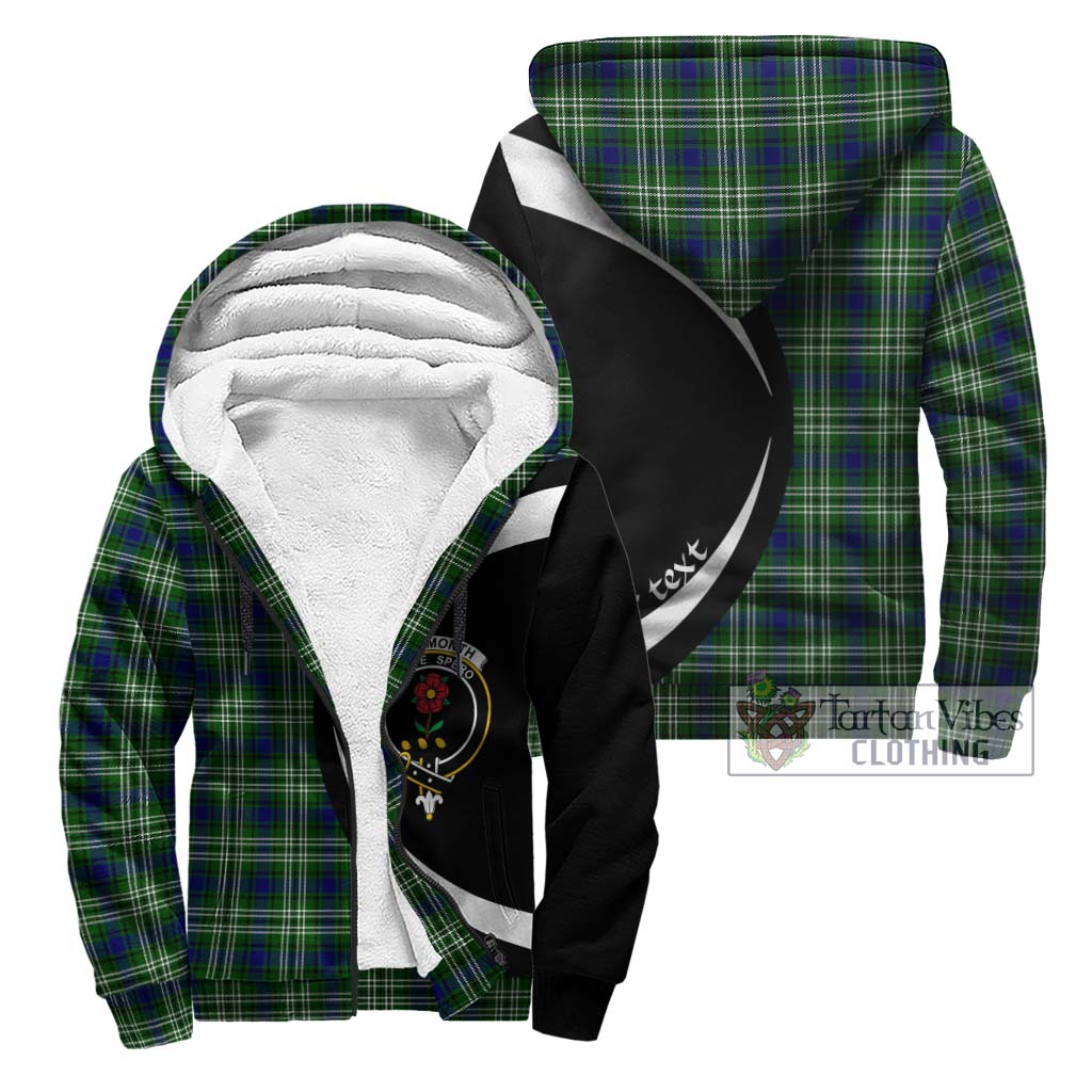 Learmonth Tartan Sherpa Hoodie with Family Crest Circle Style Unisex - Tartan Vibes Clothing