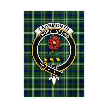 Learmonth Tartan Garden Flag with Family Crest