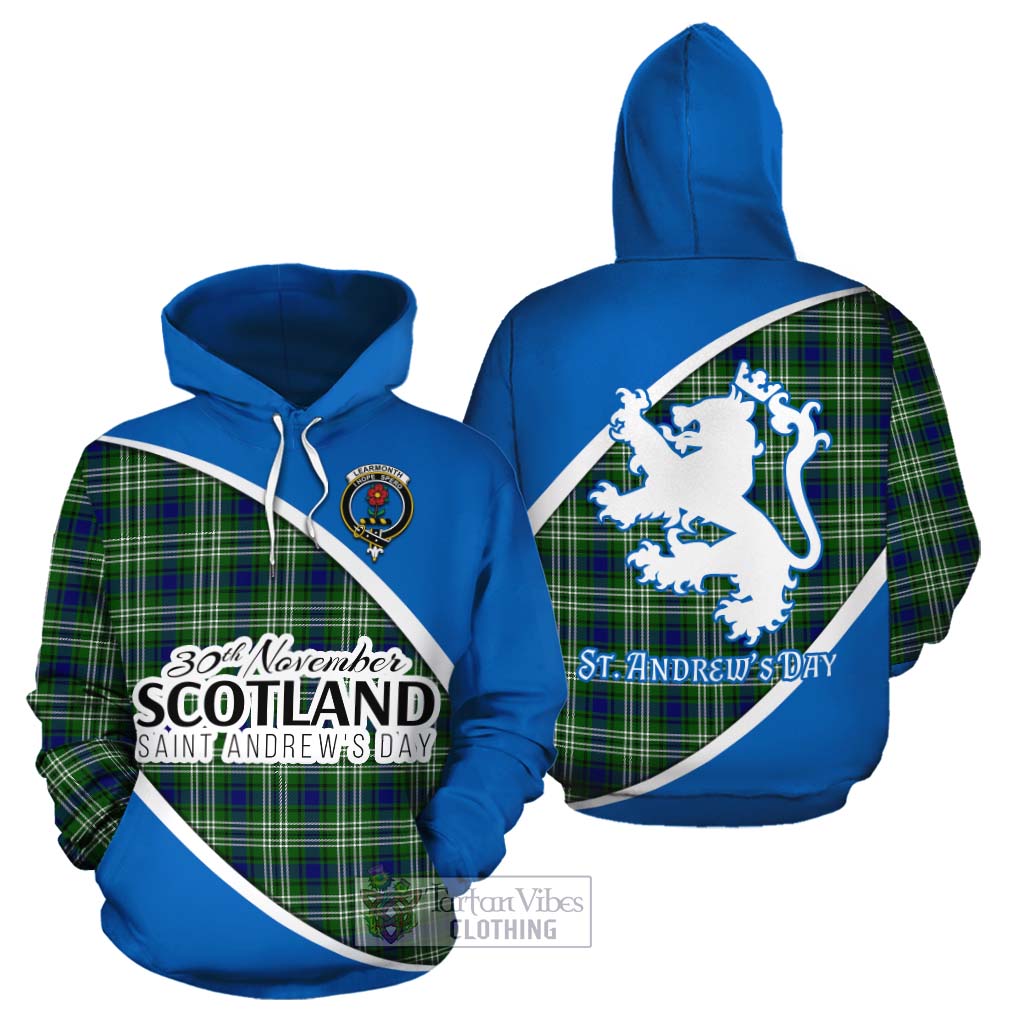 Tartan Vibes Clothing Learmonth Family Crest Tartan Cotton Hoodie Celebrate Saint Andrew's Day in Style