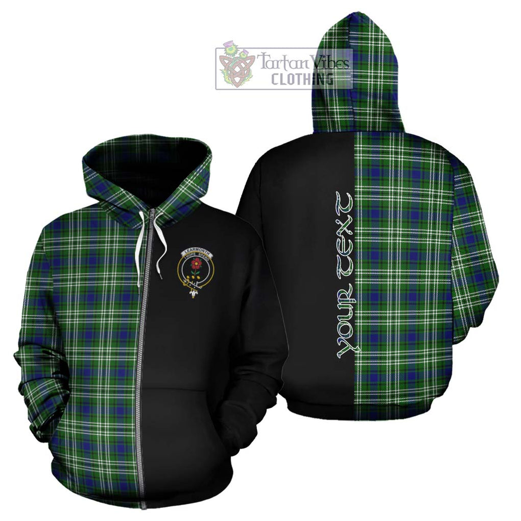 Learmonth Tartan Hoodie with Family Crest and Half Of Me Style - Tartanvibesclothing Shop
