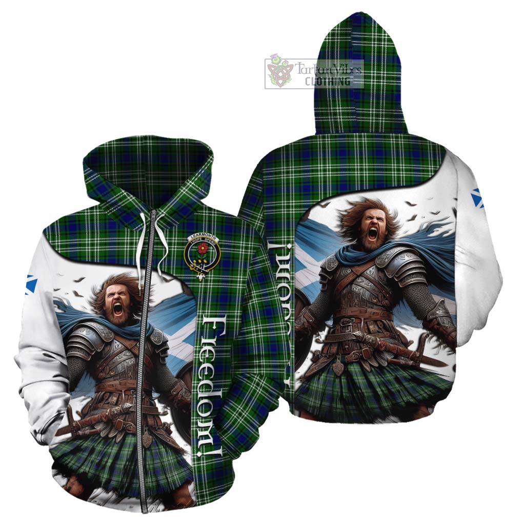 Tartan Vibes Clothing Learmonth Crest Tartan Cotton Hoodie Inspired by the Freedom of Scottish Warrior