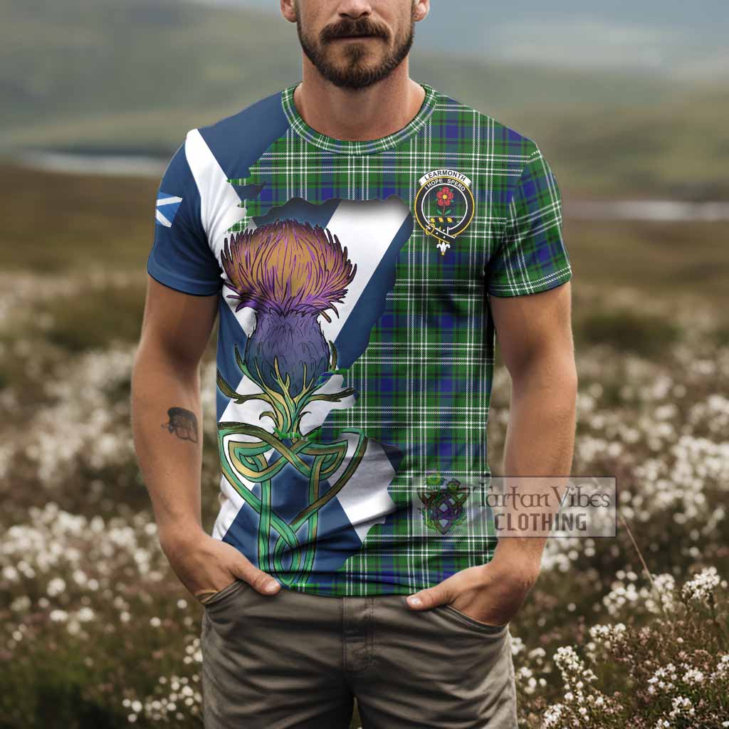 Tartan Vibes Clothing Learmonth Tartan Family Crest T-Shirt Scottish Thistle Celtic Inspired