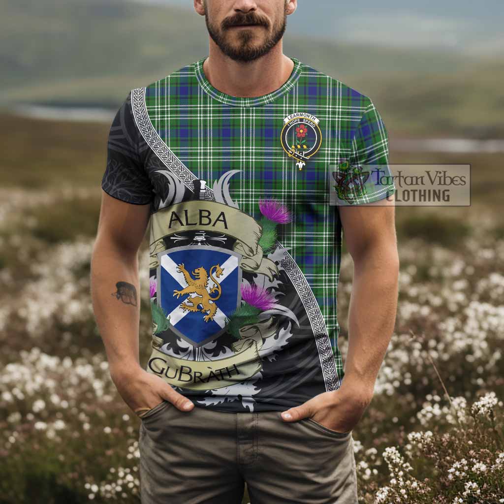 Tartan Vibes Clothing Learmonth Tartan Family Crest T-Shirt Lion Rampant Royal Thistle Shield Celtic Inspired