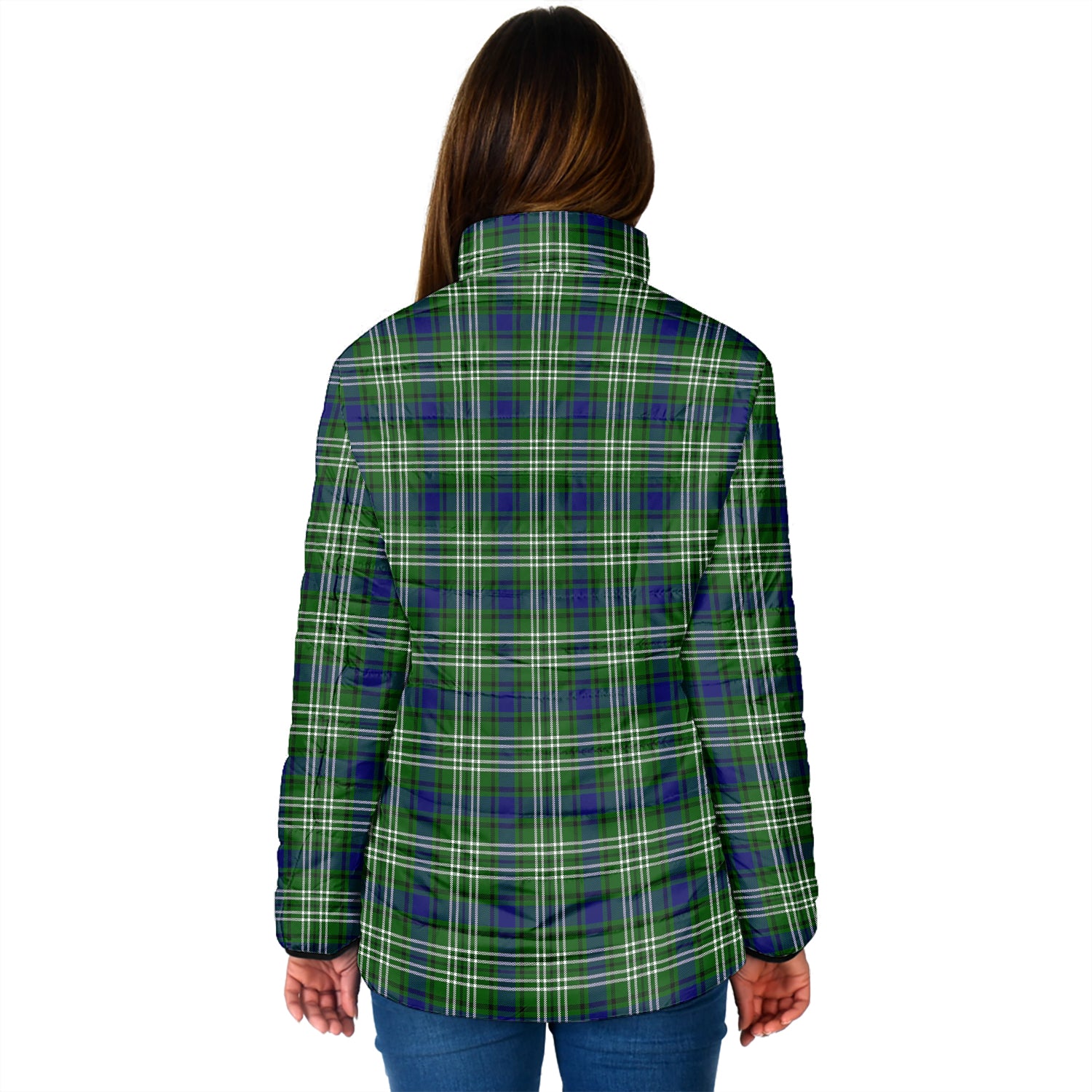 Learmonth Tartan Padded Jacket with Family Crest - Tartan Vibes Clothing