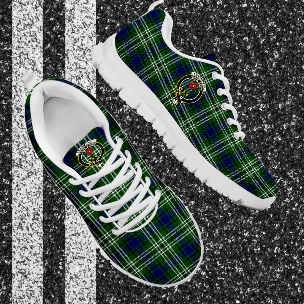 Learmonth Tartan Sneakers with Family Crest - Tartan Vibes Clothing