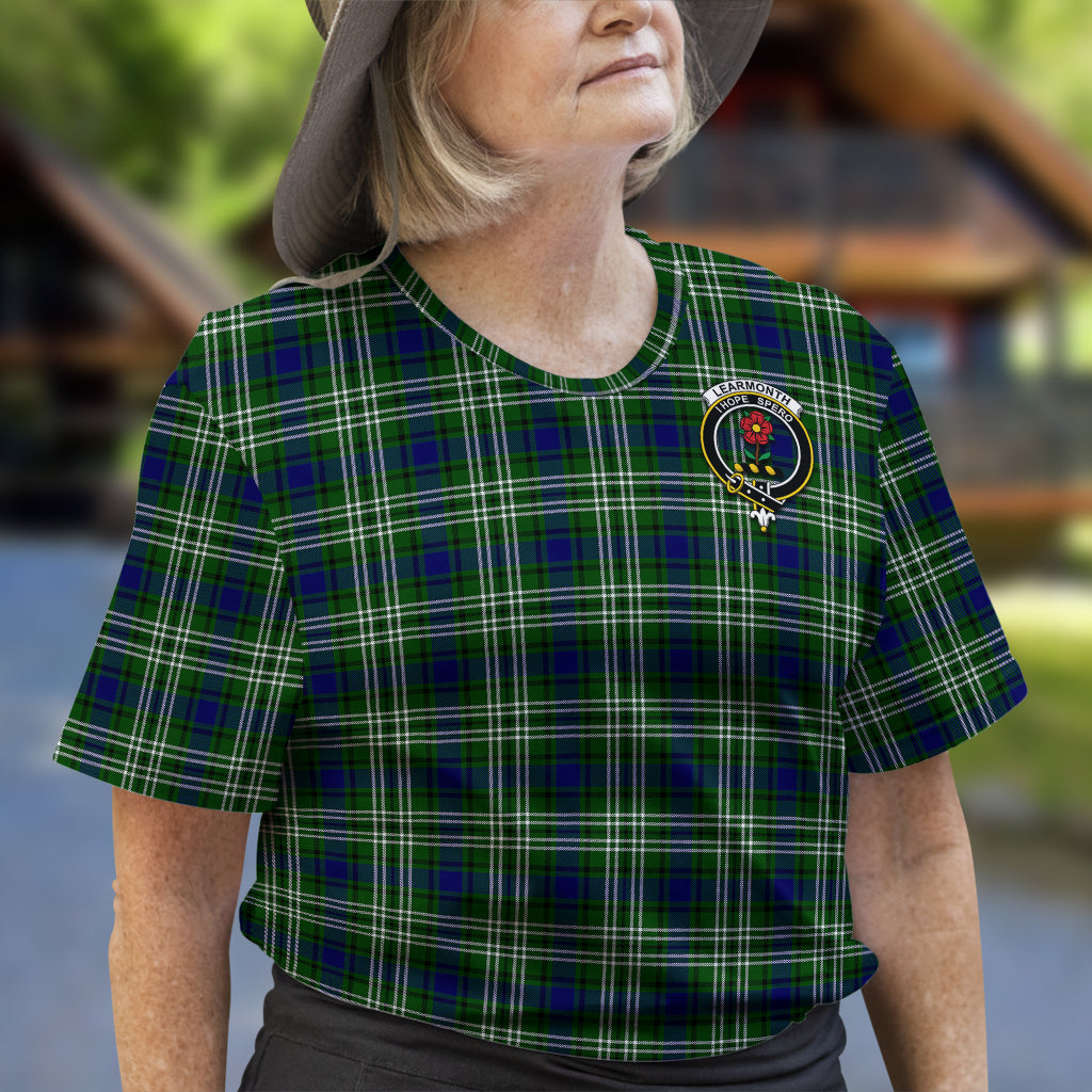 Learmonth Tartan T-Shirt with Family Crest - Tartan Vibes Clothing