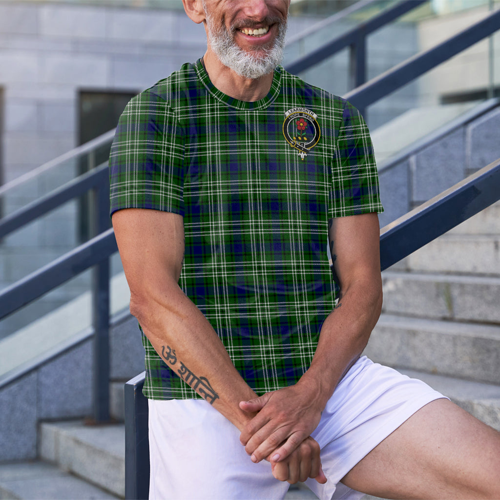 Learmonth Tartan T-Shirt with Family Crest - Tartan Vibes Clothing