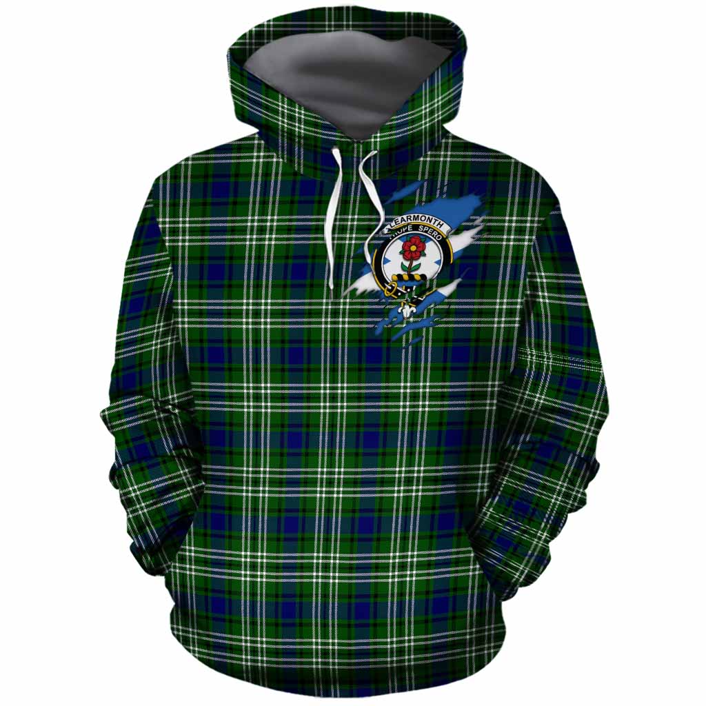 Learmonth Clan Crest In Me Tartan Cotton Hoodie Scotland Flag Style