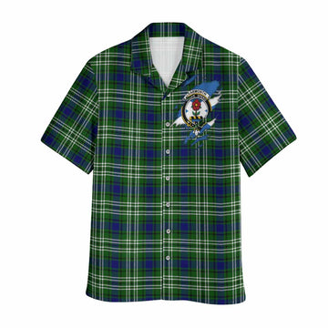 Learmonth Clan Crest In Me Tartan Hawaiian Shirt Scotland Flag Style