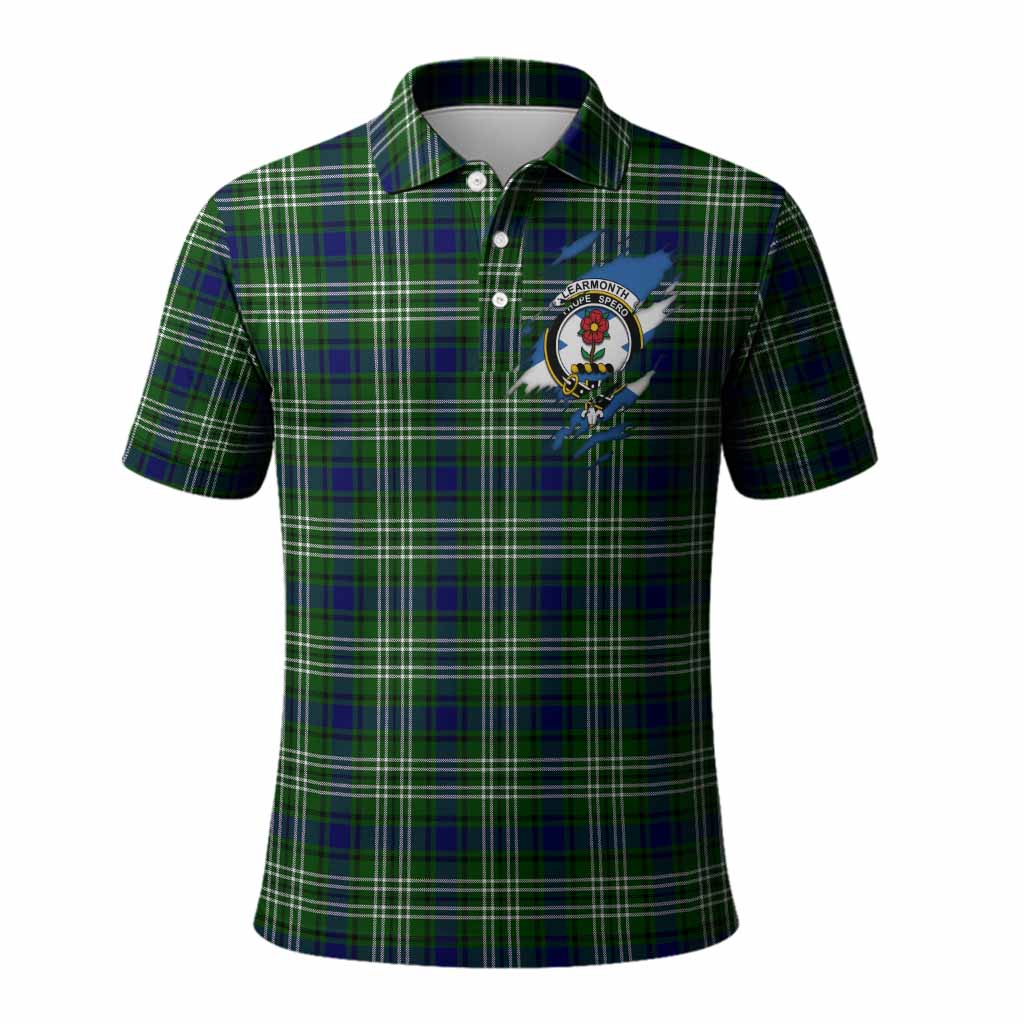 Learmonth Clan Crest In Me Tartan Polo Shirt Scotland Flag Style
