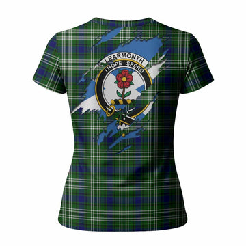 Learmonth Clan Crest In Me Tartan Women T shirt Scotland Flag Style