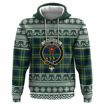 Learmonth Clan Tartan Christmas Hoodie with Family Crest