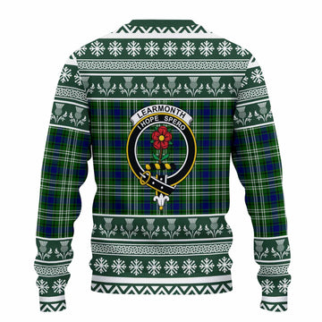 Learmonth Clan Tartan Christmas Ugly Sweater with Family Crest
