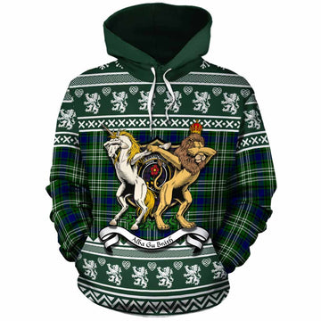 Learmonth Clan Tartan Crest Christmas Cotton Hoodie Coat of Arms Funny Style