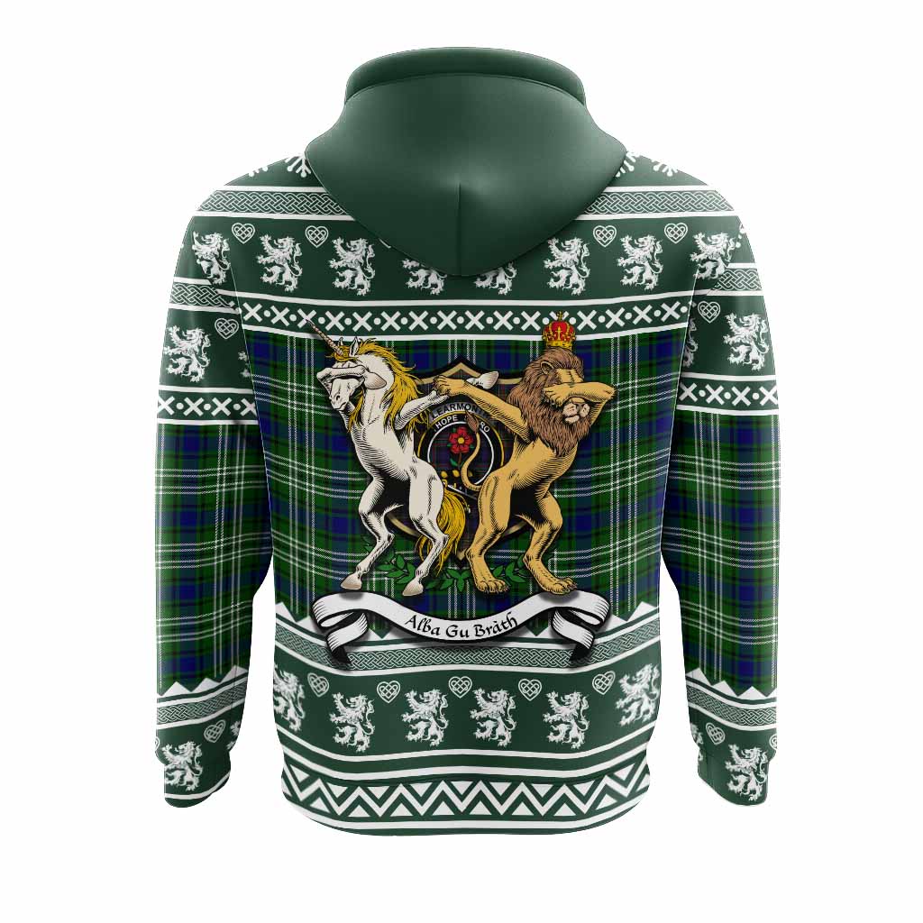 Learmonth Clan Tartan Crest Christmas Hoodie Coat of Arms Funny Style - Tartan Vibes Clothing