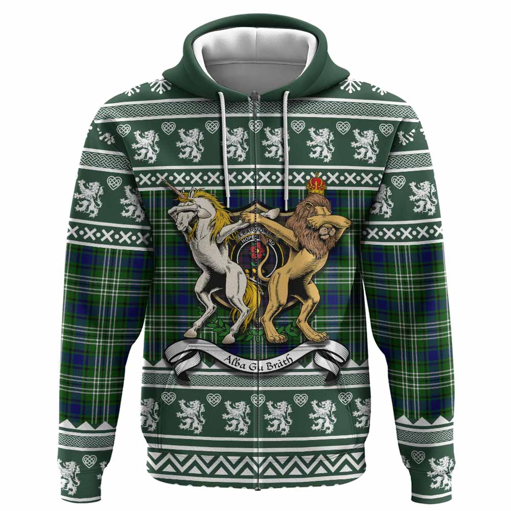 Learmonth Clan Tartan Crest Christmas Hoodie Coat of Arms Funny Style - Tartan Vibes Clothing