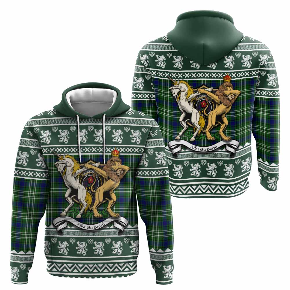 Learmonth Clan Tartan Crest Christmas Hoodie Coat of Arms Funny Style - Tartan Vibes Clothing