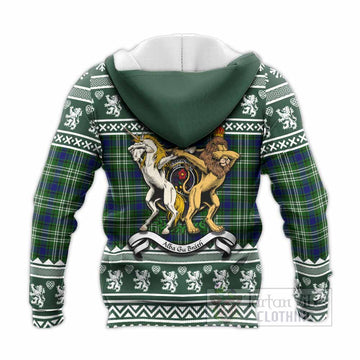 Learmonth Clan Tartan Crest Christmas Knitted Hoodie Coat of Arms Funny Style