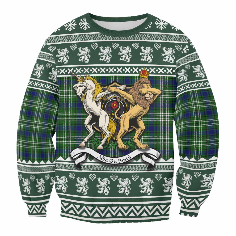 Learmonth Clan Tartan Crest Christmas Sweatshirt Coat of Arms Funny Style - Tartan Vibes Clothing