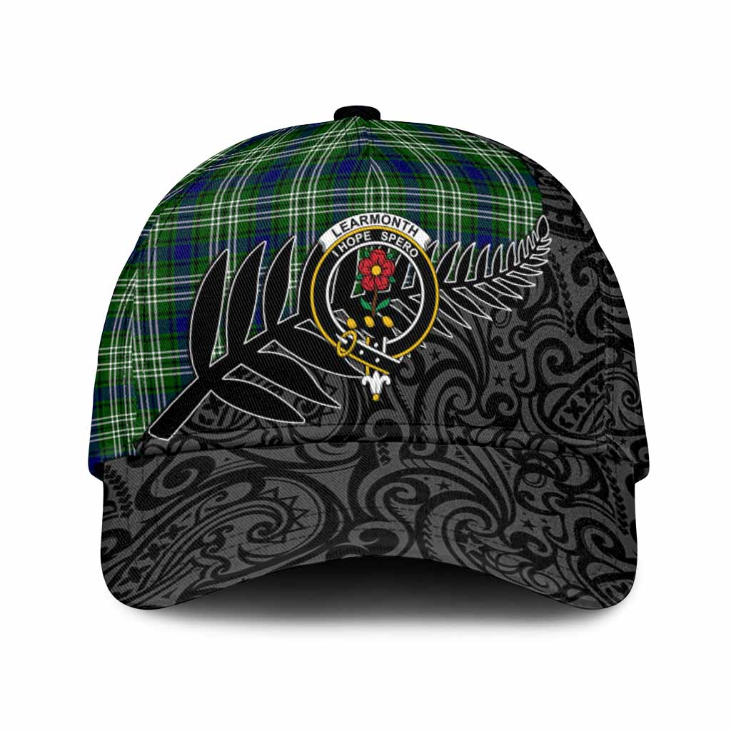Learmonth Crest Tartan Classic Cap with New Zealand Silver Fern Half Style