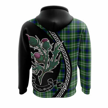 Learmonth Family Crest Tartan Hoodie Alba Thistle Inspired