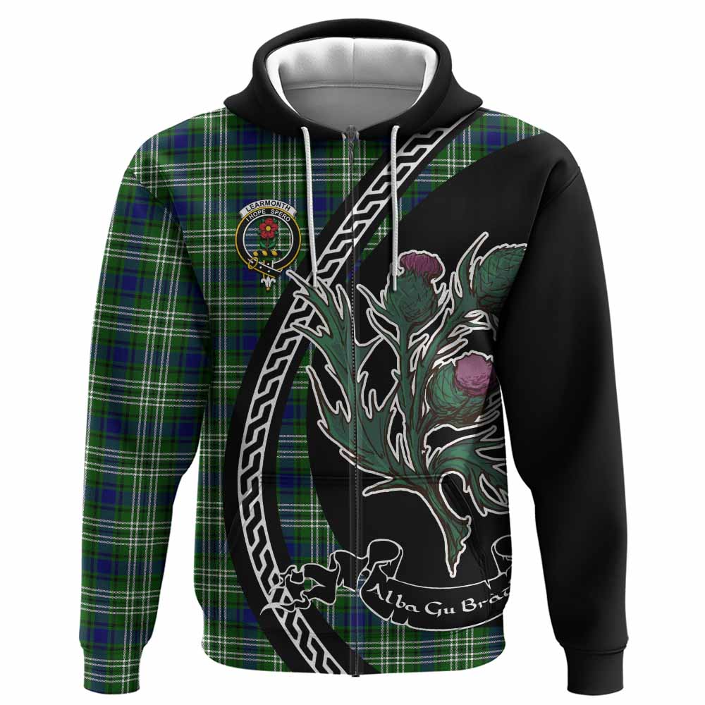 Learmonth Family Crest Tartan Hoodie Alba Thistle Inspired - Tartan Vibes Clothing