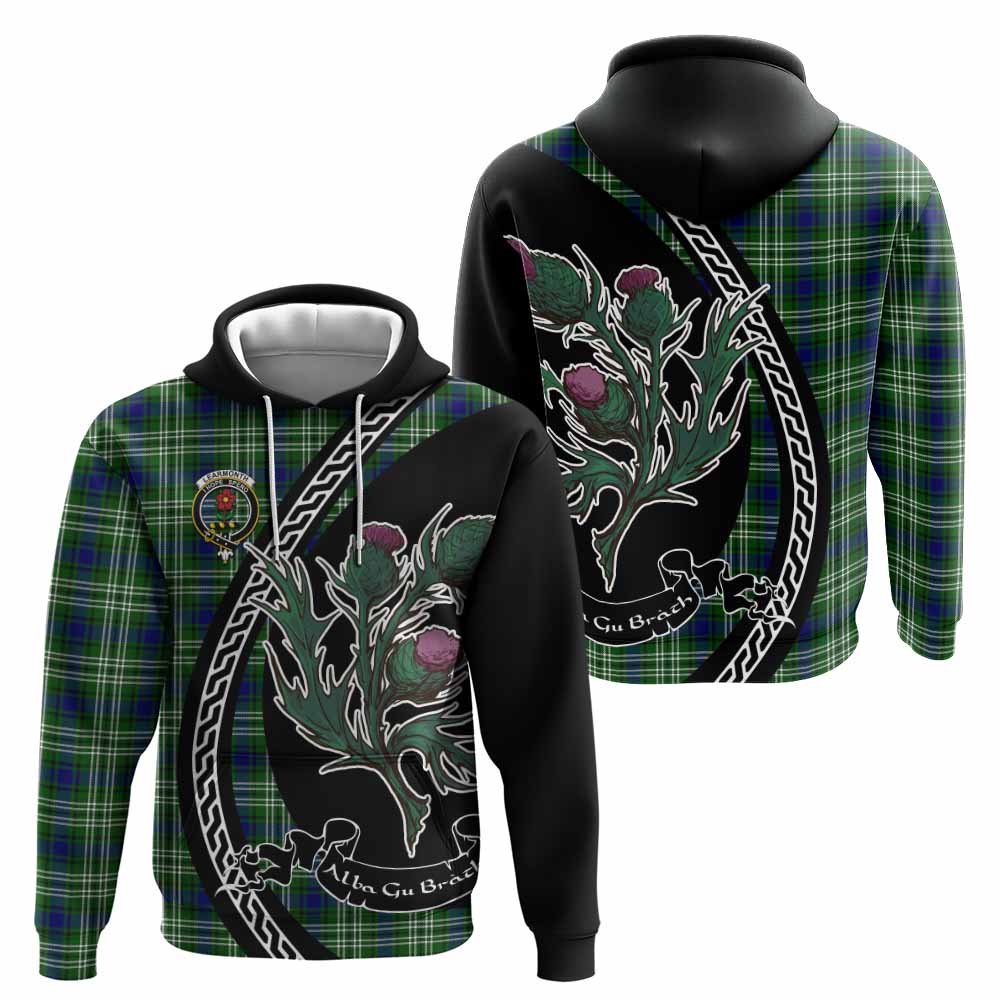Learmonth Family Crest Tartan Hoodie Alba Thistle Inspired - Tartan Vibes Clothing