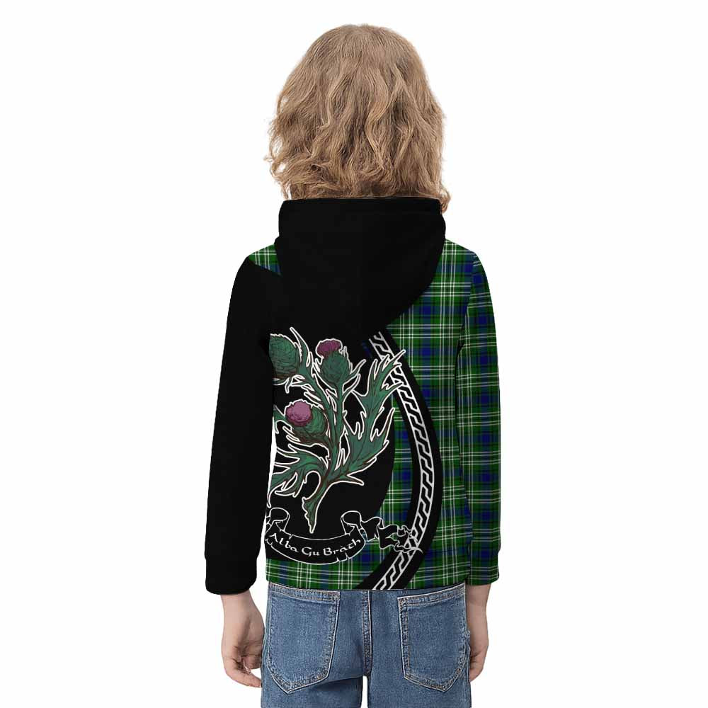 Learmonth Family Crest Tartan Kid Hoodie Alba Thistle Inspired - Tartan Vibes Clothing