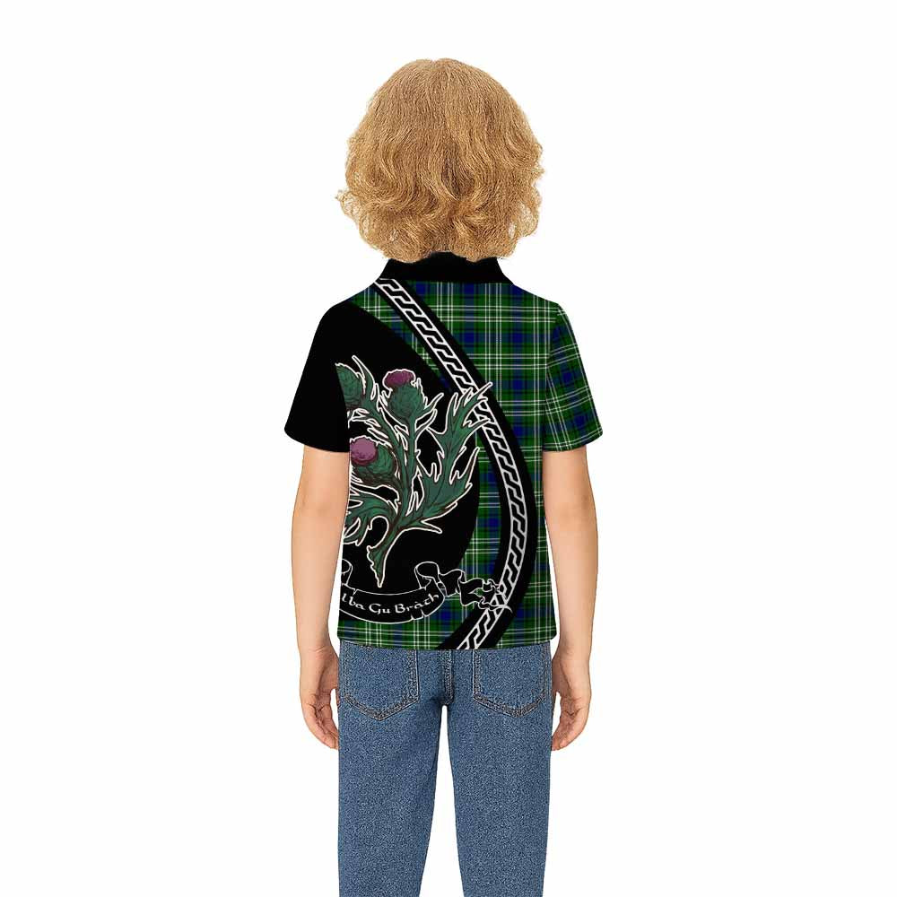 Learmonth Family Crest Tartan Kid Polo Shirt Alba Thistle Inspired - Tartan Vibes Clothing