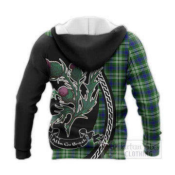 Learmonth Family Crest Tartan Knitted Hoodie Alba Thistle Inspired - Tartan Vibes Clothing