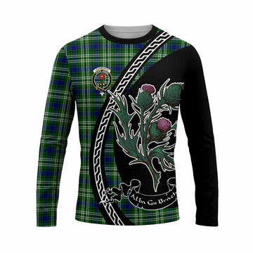 Learmonth Family Crest Tartan Long Sleeve T-Shirt Alba Thistle Inspired - Tartan Vibes Clothing