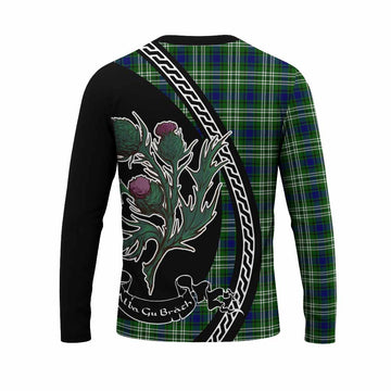 Learmonth Family Crest Tartan Long Sleeve T-Shirt Alba Thistle Inspired - Tartan Vibes Clothing