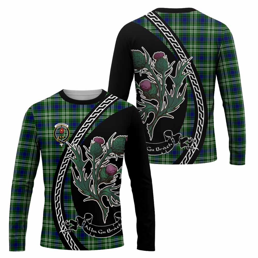 Learmonth Family Crest Tartan Long Sleeve T-Shirt Alba Thistle Inspired - Tartan Vibes Clothing